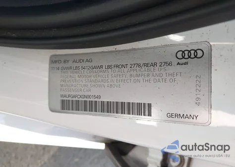 2016 Audi A6 3.0T Premium Plus из США, поврежденный, VIN WAUFGAFCXGN001549